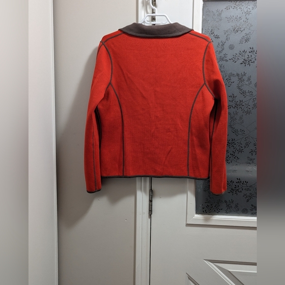 - Betty Barclay cotton jacket or sweater. Reversible. Size 12.  Orange and… - Picture 7 of 9
